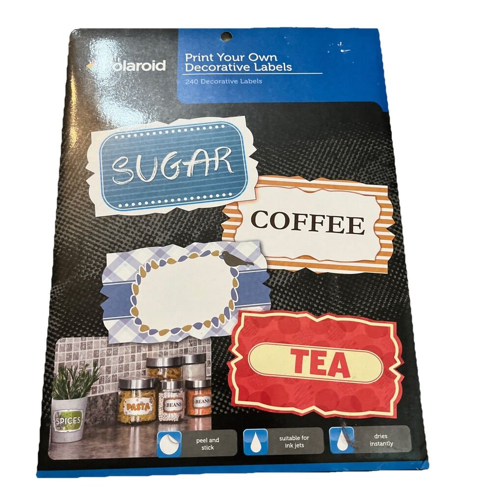 Polaroid : Print Your Own 240 Count Decorative Labels (Factory Sealed)